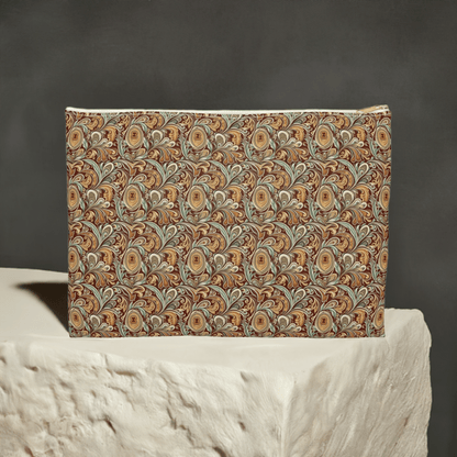 Earth Tone Paisley Cosmetic Travel Bag - Ruppy's Creations
