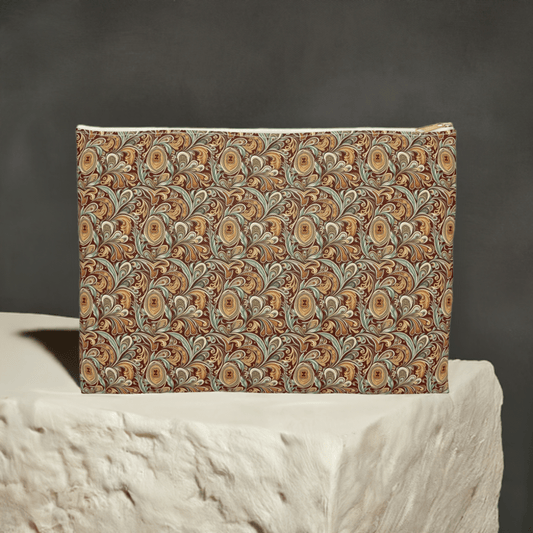 Earth Tone Paisley Cosmetic Travel Bag - Ruppy's Creations