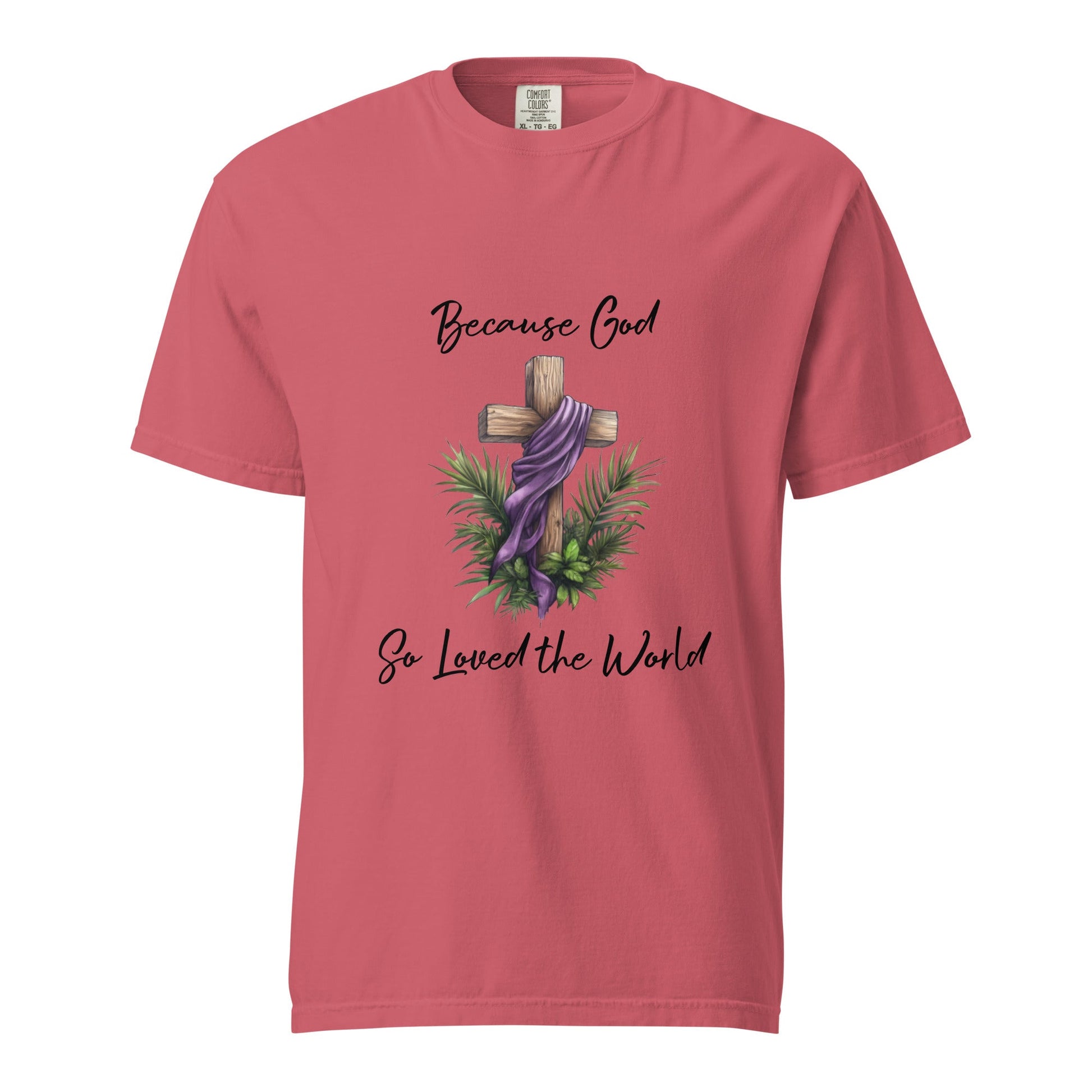 Easter Because God Heavyweight T-shirt - Ruppy's Creations