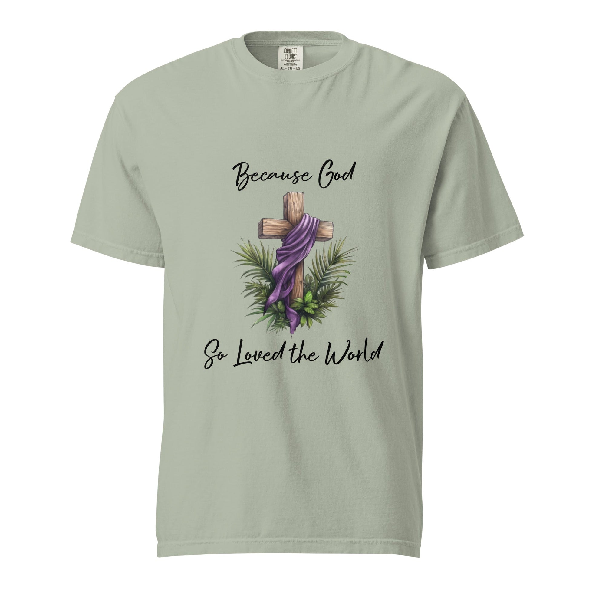 Easter Because God Heavyweight T-shirt - Ruppy's Creations