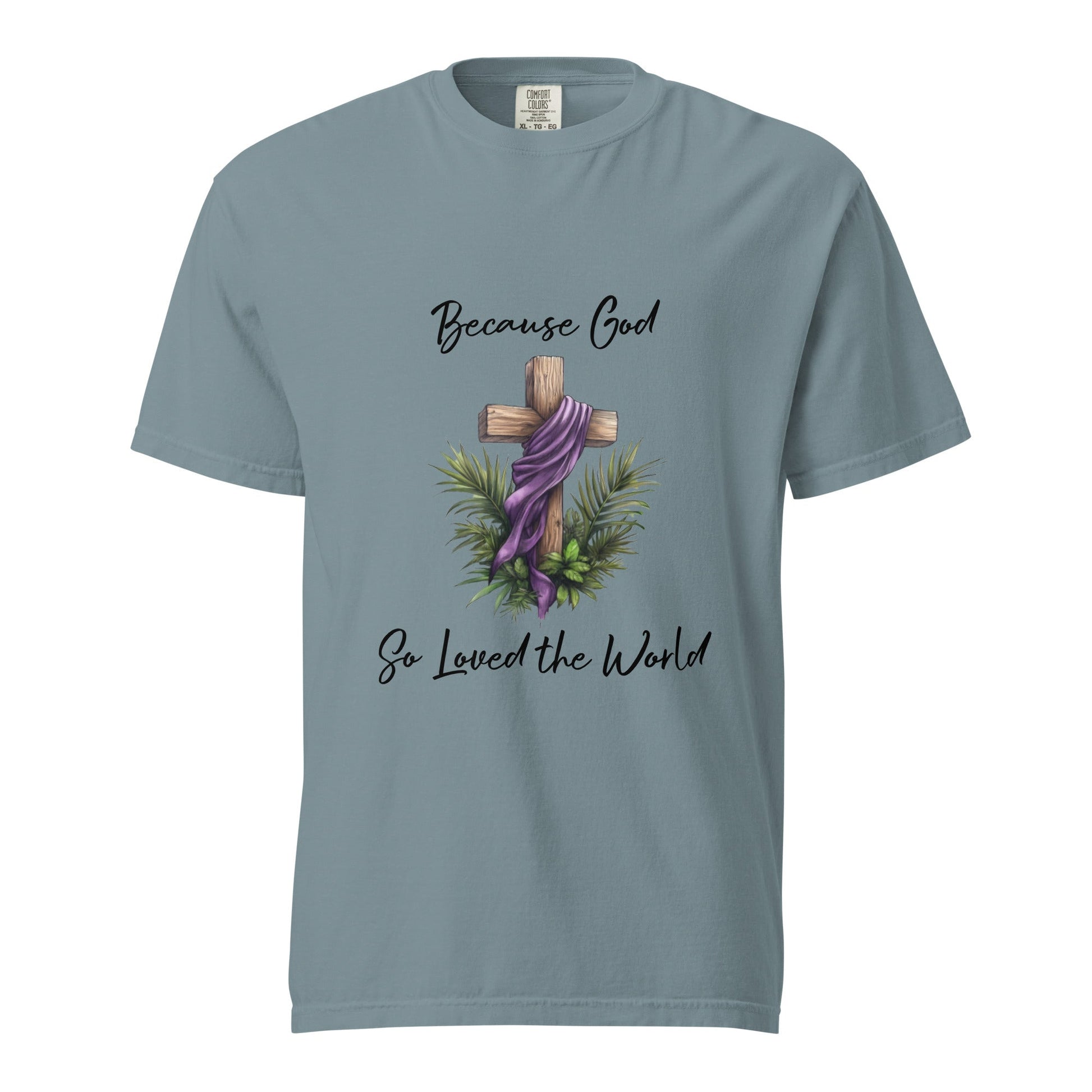 Easter Because God Heavyweight T-shirt - Ruppy's Creations