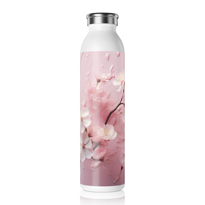 Elegant Cherry Blossom Slim Water Bottle - Floral Design for Hydration on the Go - Ruppy's Creations