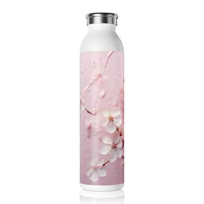 Elegant Cherry Blossom Slim Water Bottle - Floral Design for Hydration on the Go - Ruppy's Creations