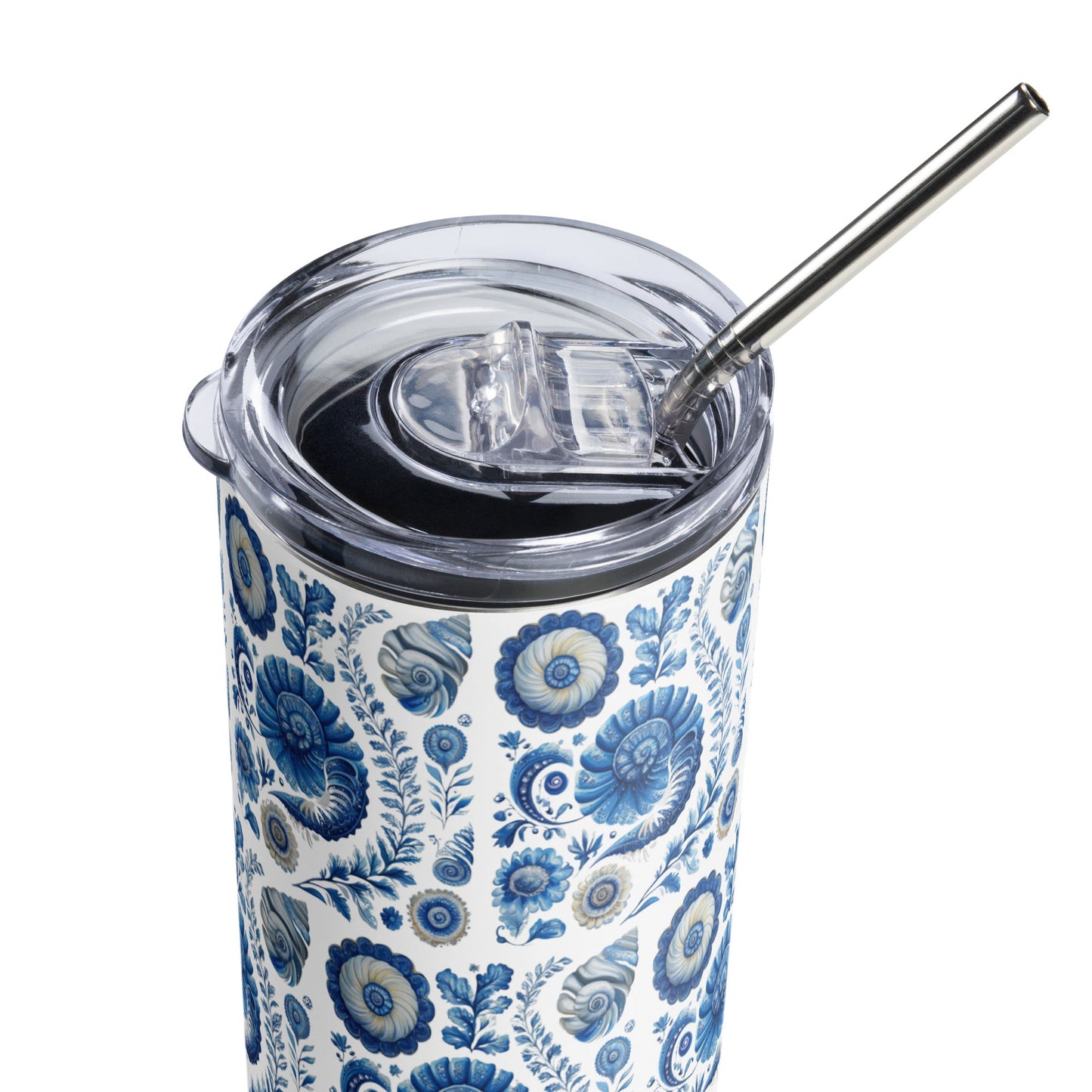 Elegant Seaside Heirloom Stainless Steel 20oz. Tumbler - Ruppy's Creations