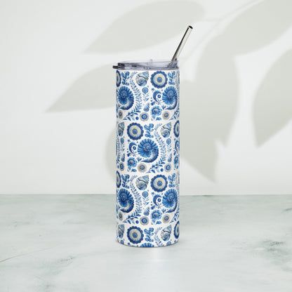 Elegant Seaside Heirloom Stainless Steel 20oz. Tumbler - Ruppy's Creations