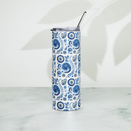 Elegant Seaside Heirloom Stainless Steel 20oz. Tumbler - Ruppy's Creations