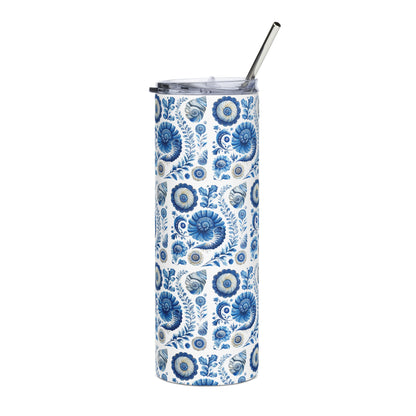 Elegant Seaside Heirloom Stainless Steel 20oz. Tumbler - Ruppy's Creations