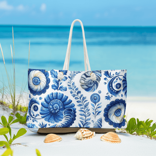 Elegant Seaside Heirloom Weekender - Beach Bag Tote - Ruppy's Creations