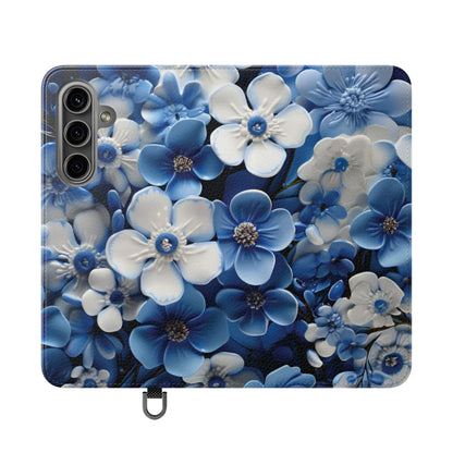 Forget - me - not Folio Phone Case For Apple iphone & Samsung Galaxy - Ruppy's Creations