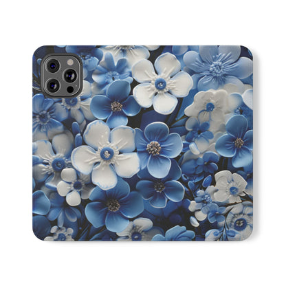 Forget - me - not Folio Phone Case For Apple iphone & Samsung Galaxy - Ruppy's Creations