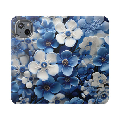 Forget - me - not Folio Phone Case For Apple iphone & Samsung Galaxy - Ruppy's Creations