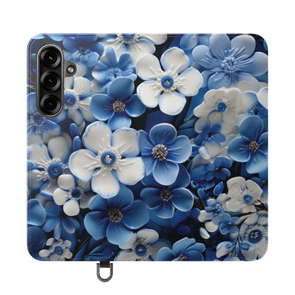 Forget - me - not Folio Phone Case For Apple iphone & Samsung Galaxy - Ruppy's Creations
