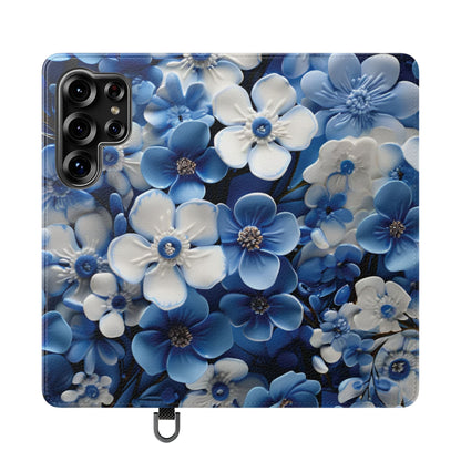 Forget - me - not Folio Phone Case For Apple iphone & Samsung Galaxy - Ruppy's Creations