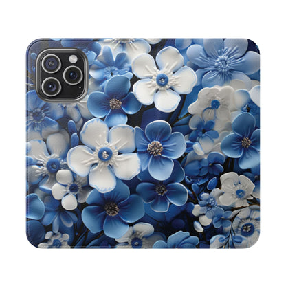 Forget - me - not Folio Phone Case For Apple iphone & Samsung Galaxy - Ruppy's Creations