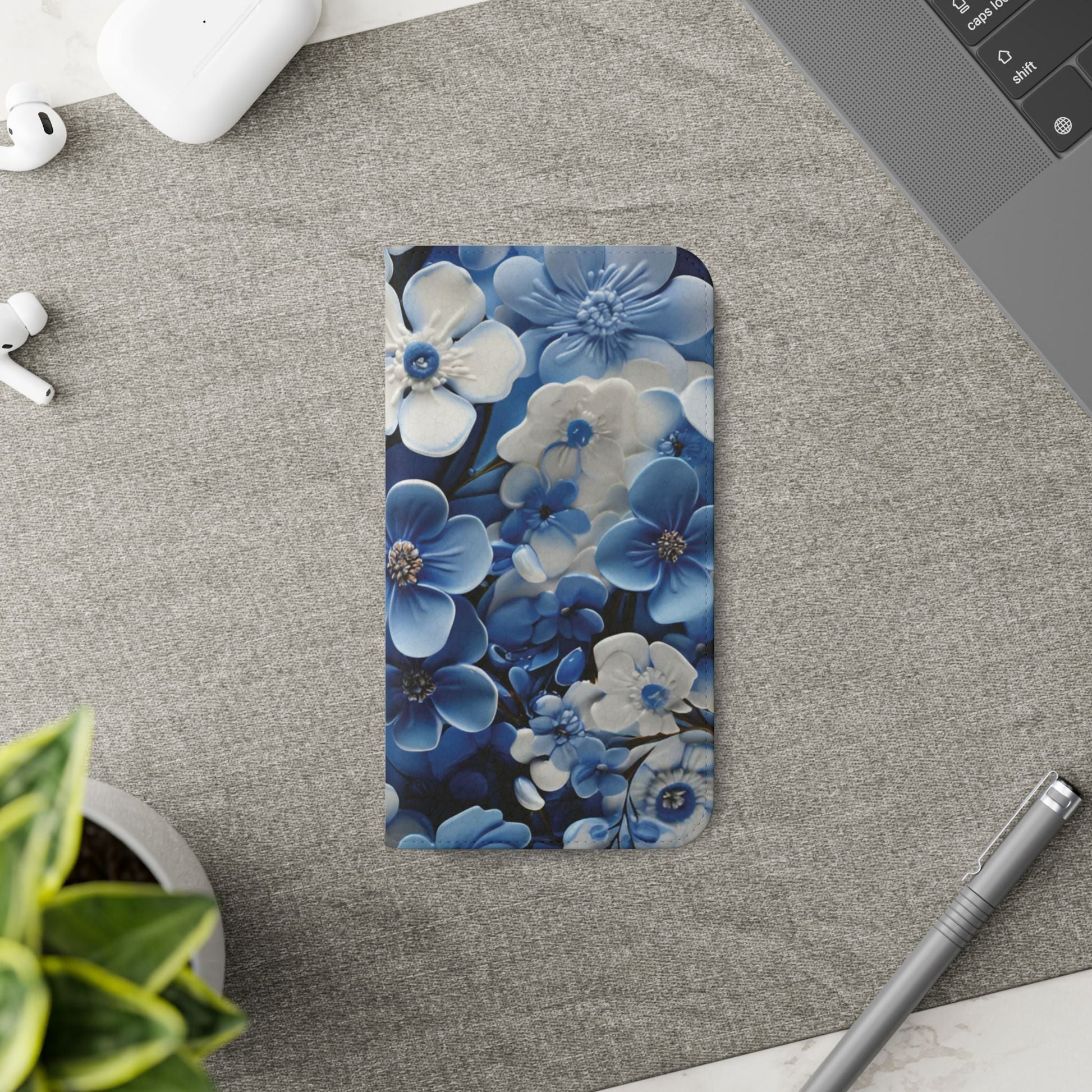 Forget - me - not Folio Phone Case For Apple iphone & Samsung Galaxy - Ruppy's Creations