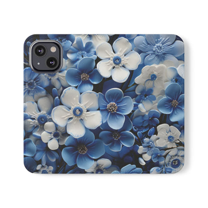 Forget - me - not Folio Phone Case For Apple iphone & Samsung Galaxy - Ruppy's Creations