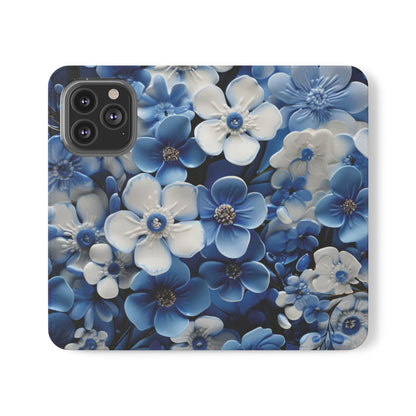 Forget - me - not Folio Phone Case For Apple iphone & Samsung Galaxy - Ruppy's Creations