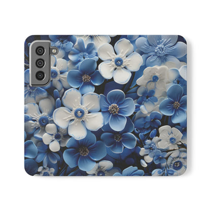 Forget - me - not Folio Phone Case For Apple iphone & Samsung Galaxy - Ruppy's Creations