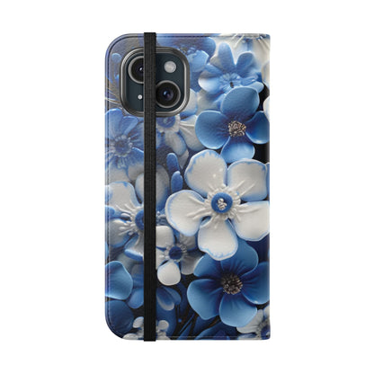 Forget - me - not Folio Phone Case For Apple iphone & Samsung Galaxy - Ruppy's Creations