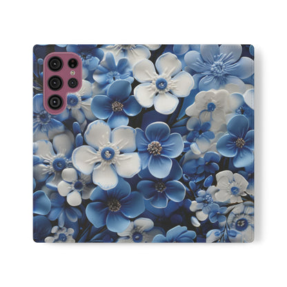 Forget - me - not Folio Phone Case For Apple iphone & Samsung Galaxy - Ruppy's Creations