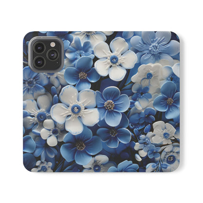 Forget - me - not Folio Phone Case For Apple iphone & Samsung Galaxy - Ruppy's Creations
