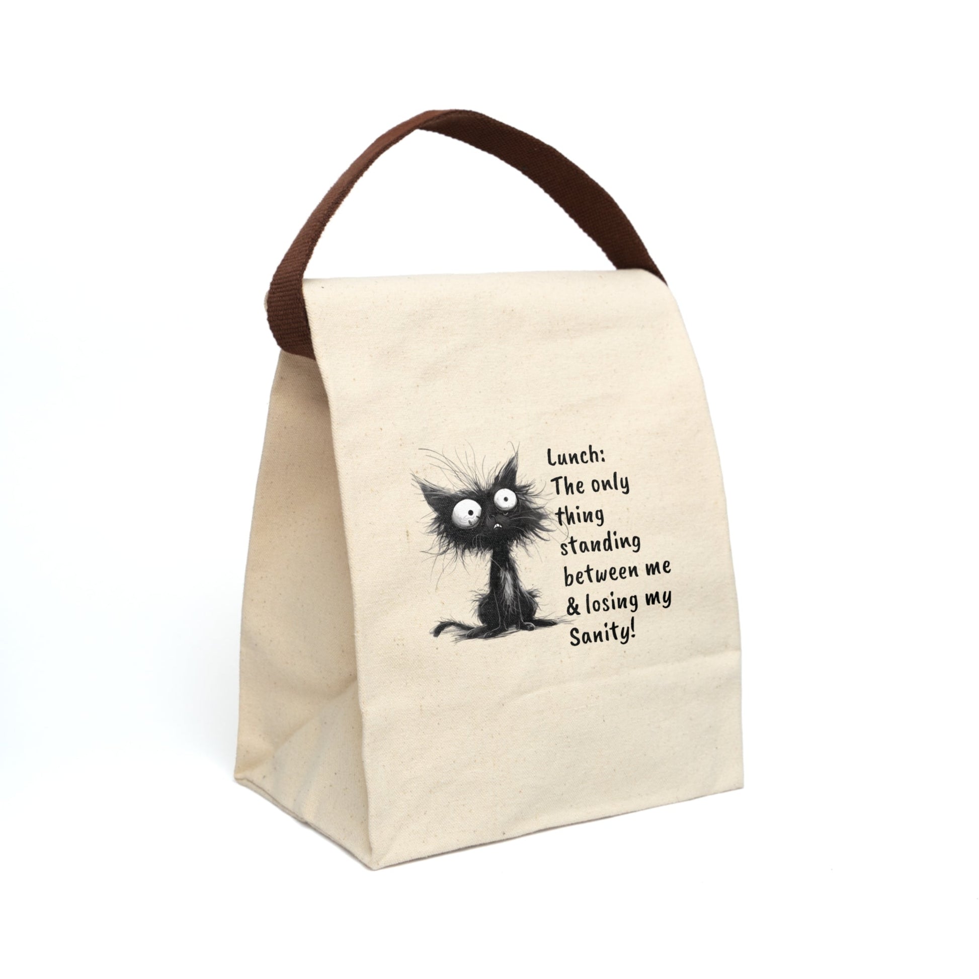 Frazzled Cat Canvas Lunch Bag - Ruppy's Creations