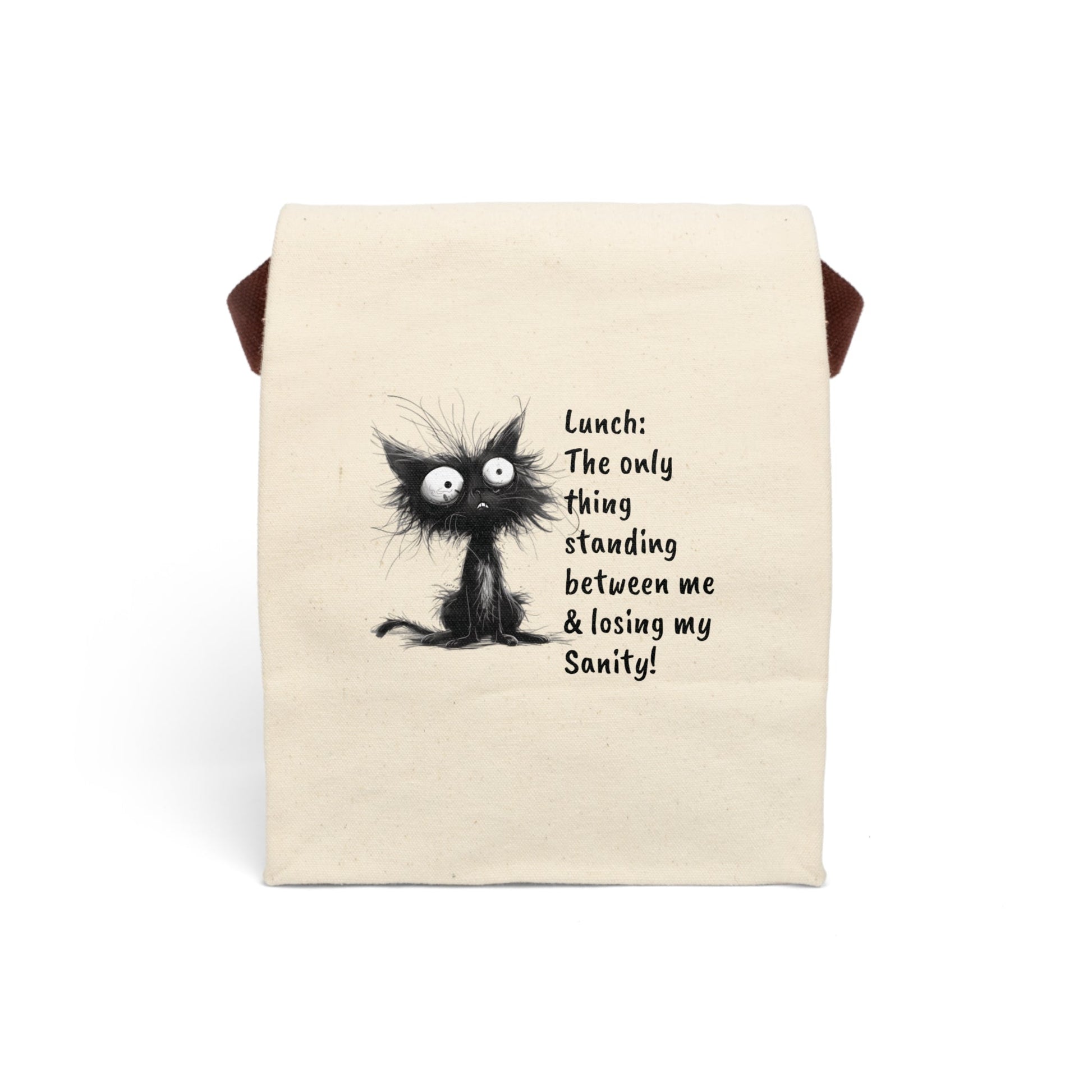 Frazzled Cat Canvas Lunch Bag - Ruppy's Creations