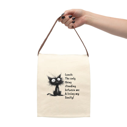Frazzled Cat Canvas Lunch Bag - Ruppy's Creations