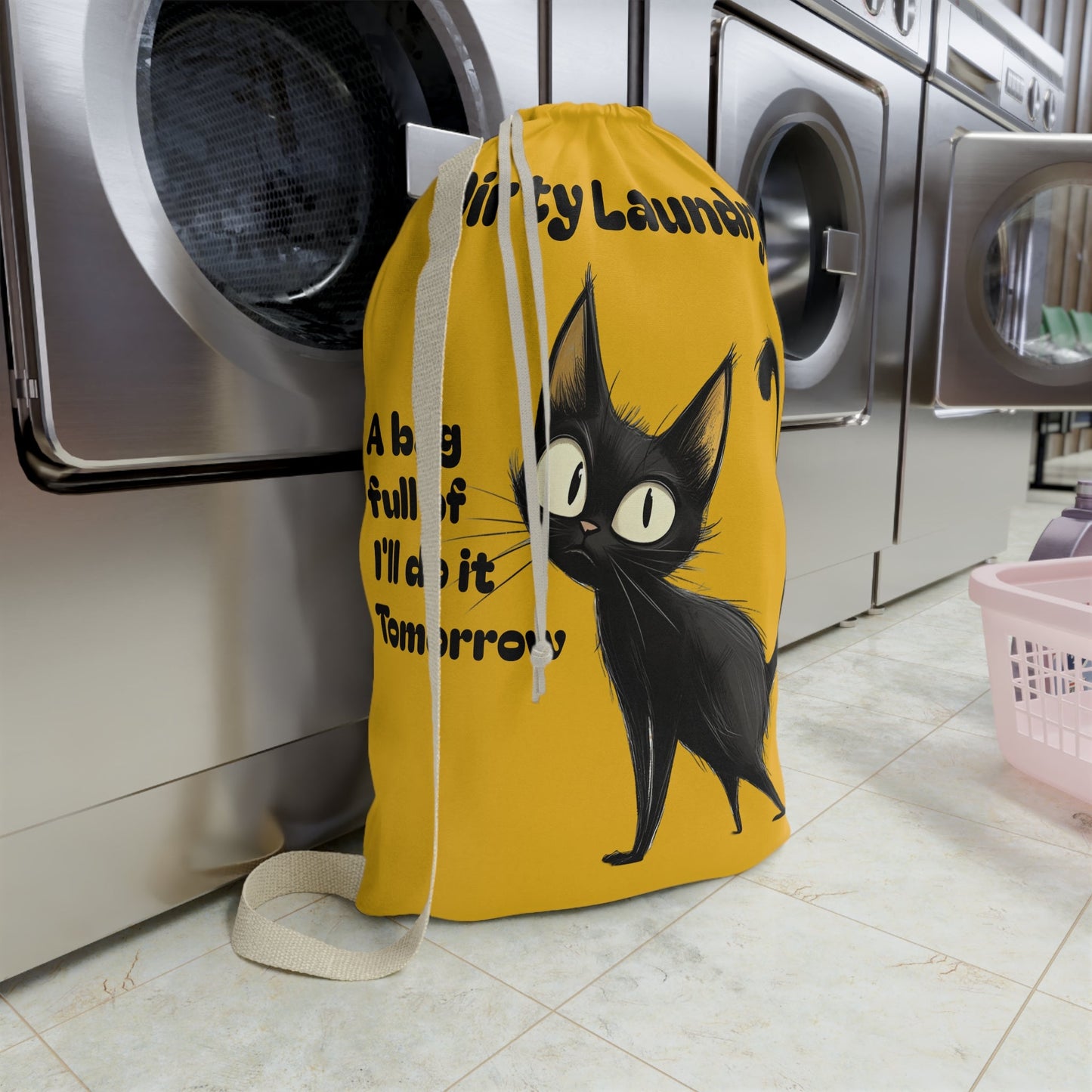 Funny Cat Laundry Bag - Perfect for Procrastinators and Cat Lovers - Ruppy's Creations