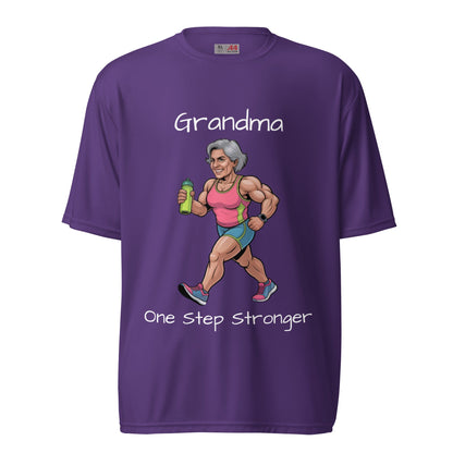 Grandma One Step Stronger Performance Crew Neck T-shirt - Ruppy's Creations