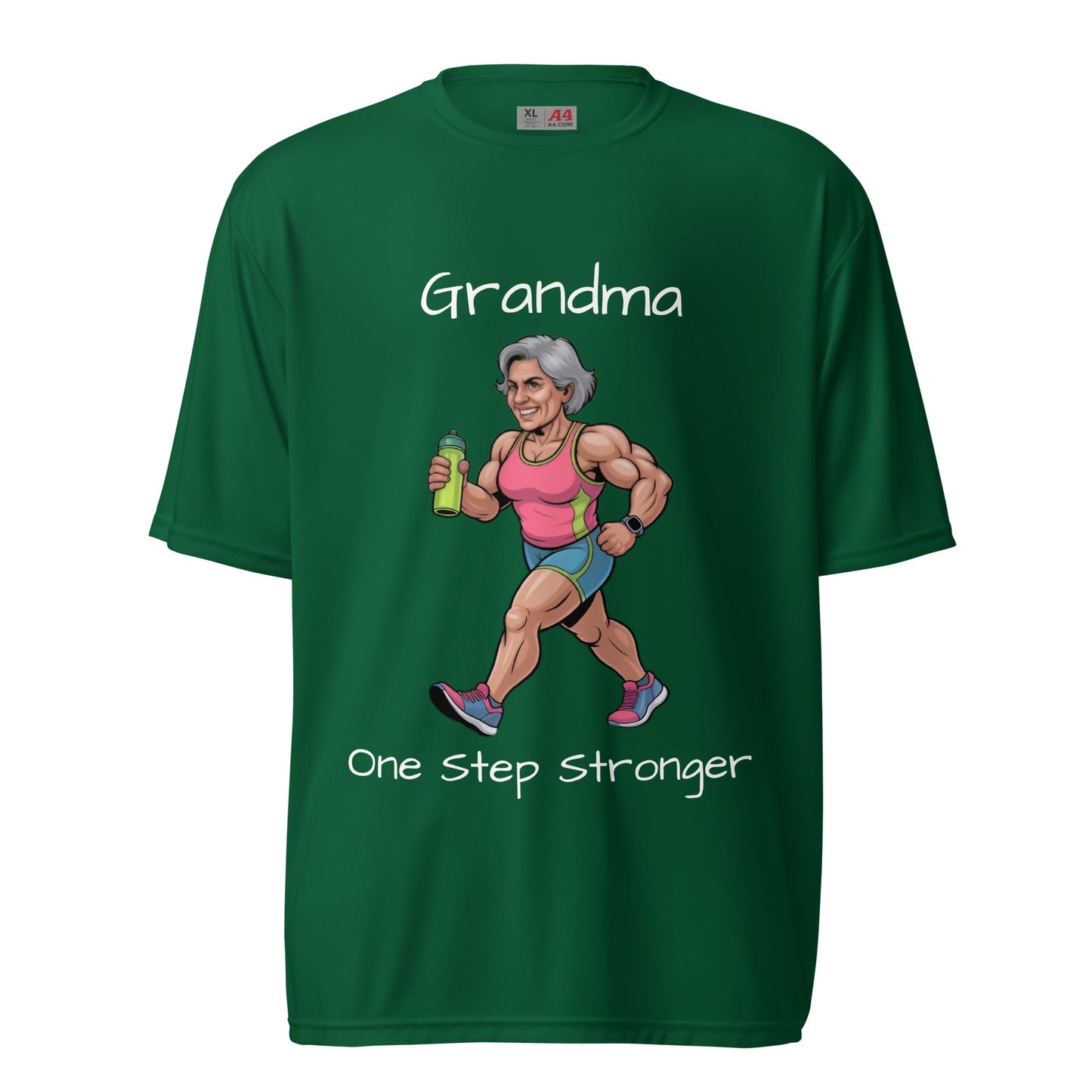 Grandma One Step Stronger Performance Crew Neck T-shirt - Ruppy's Creations