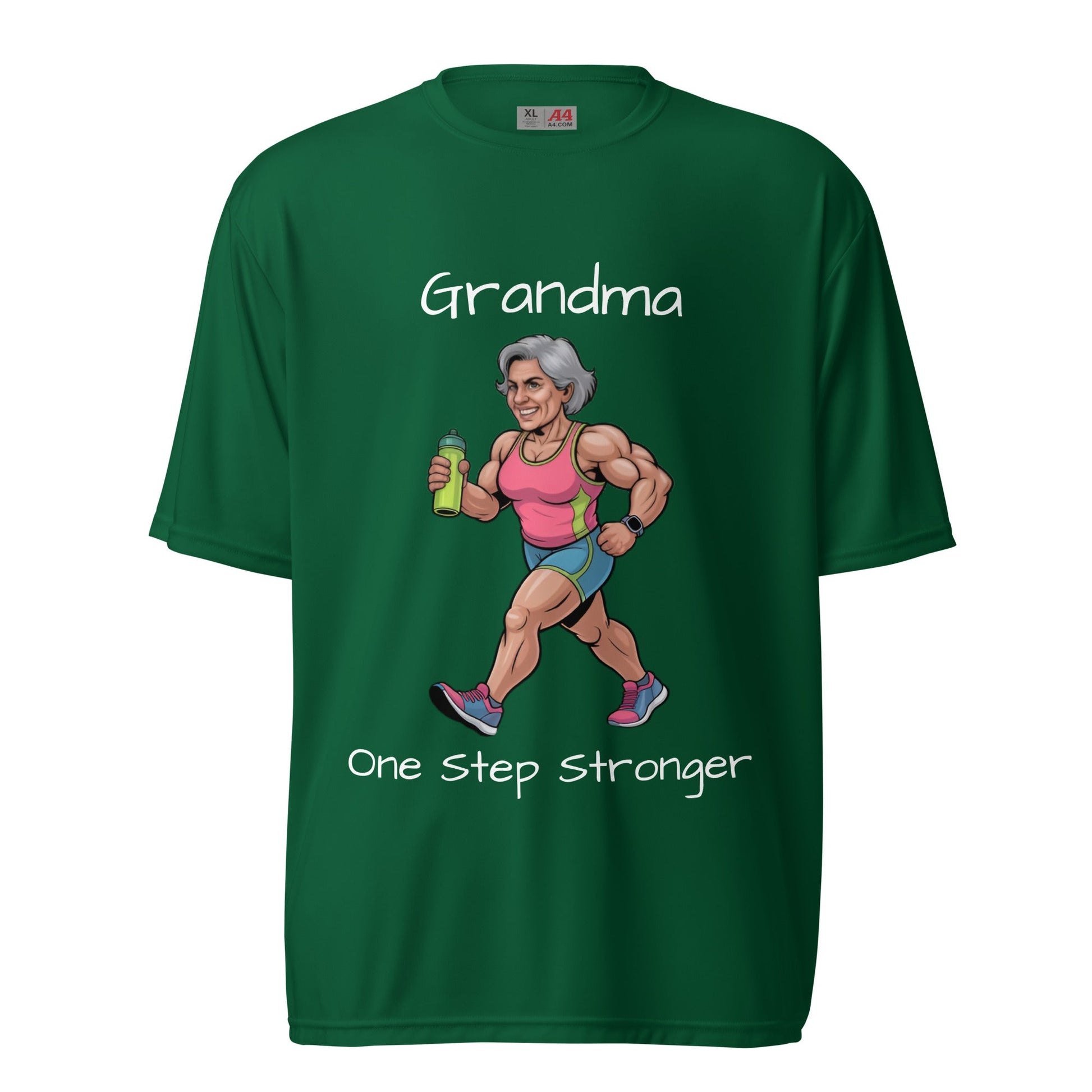 Grandma One Step Stronger Performance Crew Neck T-shirt - Ruppy's Creations