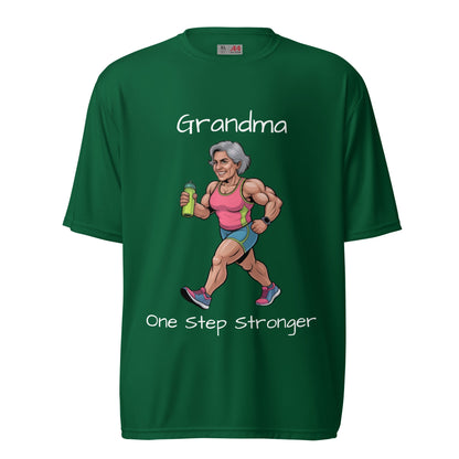 Grandma One Step Stronger Performance Crew Neck T-shirt - Ruppy's Creations