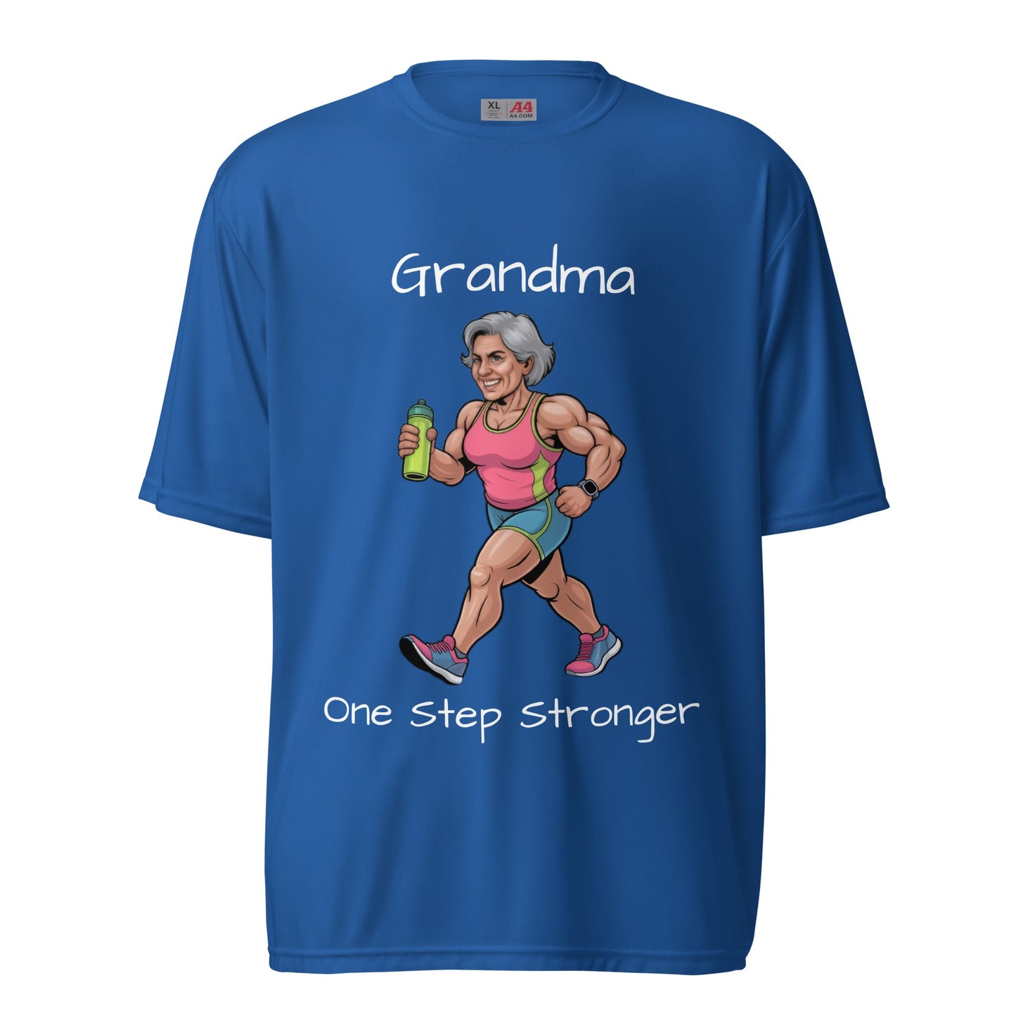Grandma One Step Stronger Performance Crew Neck T-shirt - Ruppy's Creations