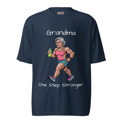 Grandma One Step Stronger Performance Crew Neck T-shirt - Ruppy's Creations