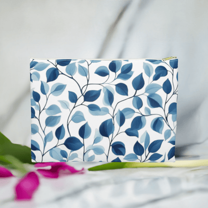 Hues of Blue Vines Cosmetic Travel Bag - Ruppy's Creations