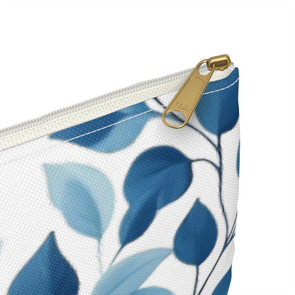 Hues of Blue Vines Cosmetic Travel Bag - Ruppy's Creations