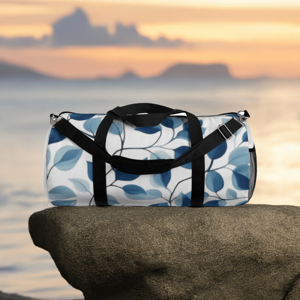Hues of Blue Vines Duffel Travel Bag - Ruppy's Creations