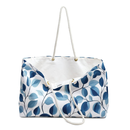 Hues of Blue Vines Weekender Travel Tote Bag - Ruppy's Creations