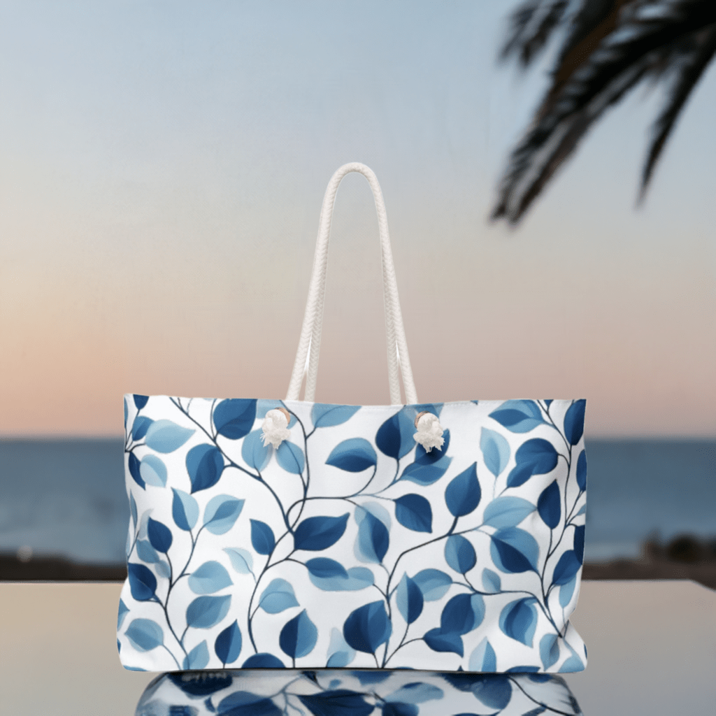 Hues of Blue Vines Weekender Travel Tote Bag - Ruppy's Creations
