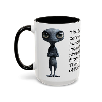 Humorous Alien Coffee Mug - 'Earth Species Need Coffee' - 15oz - Ruppy's Creations