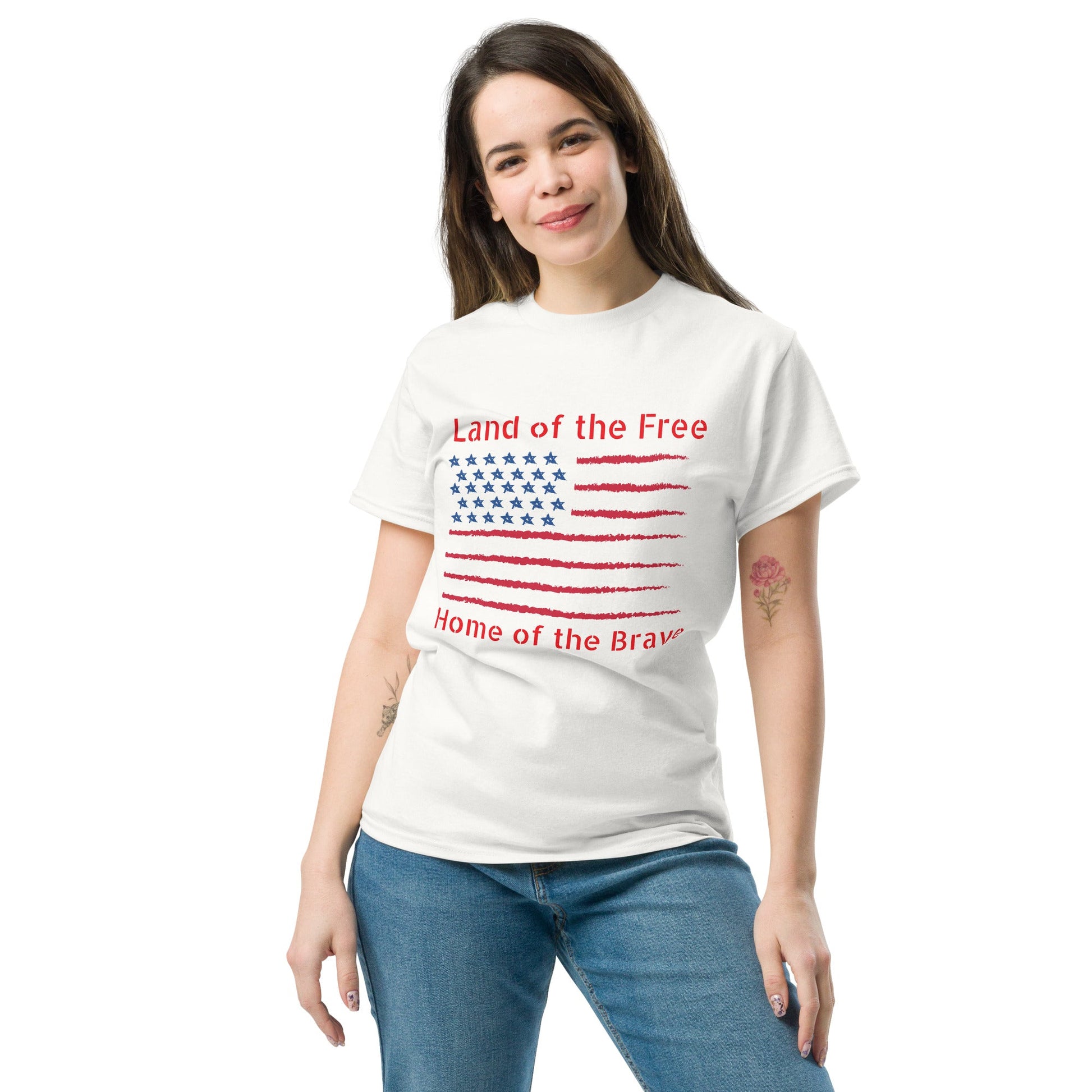 Land of the Free Patriotic Unisex Classic Fit T-shirt - Ruppy's Creations