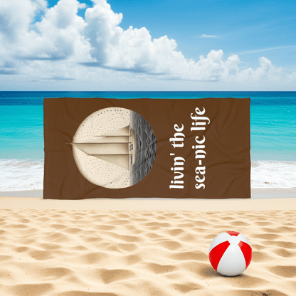Livin' the Sea - nic Life Luxury Beach Towel - Ruppy's Creations