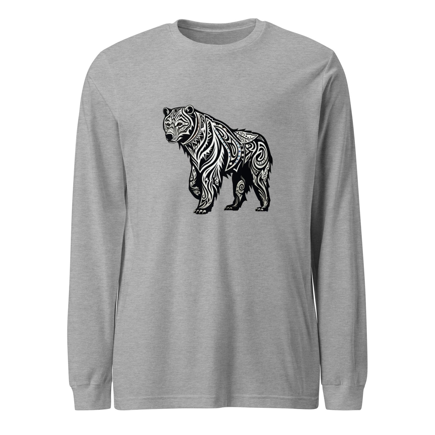 Mens Full Tribal Bear Long Sleeve Tee - Ruppy's Creations