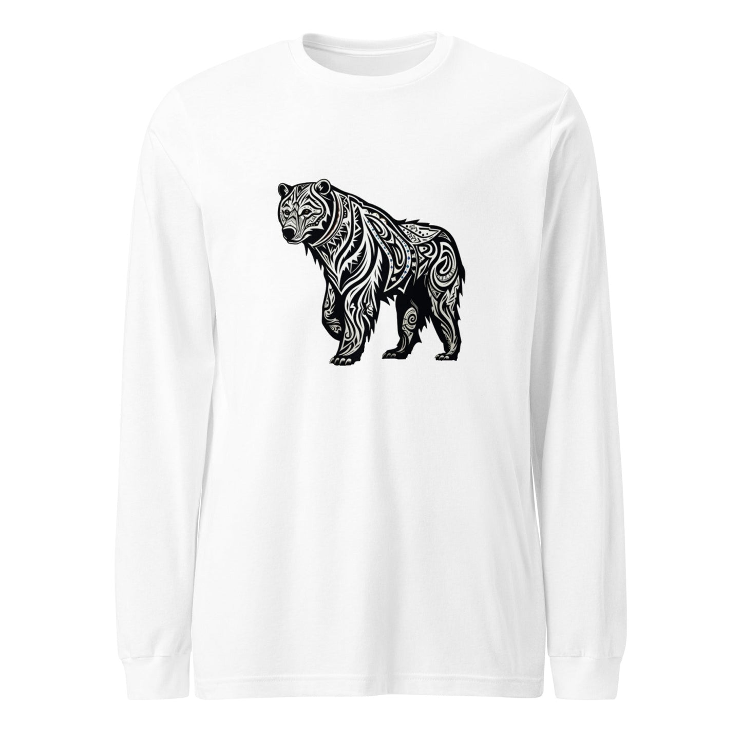 Mens Full Tribal Bear Long Sleeve Tee - Ruppy's Creations