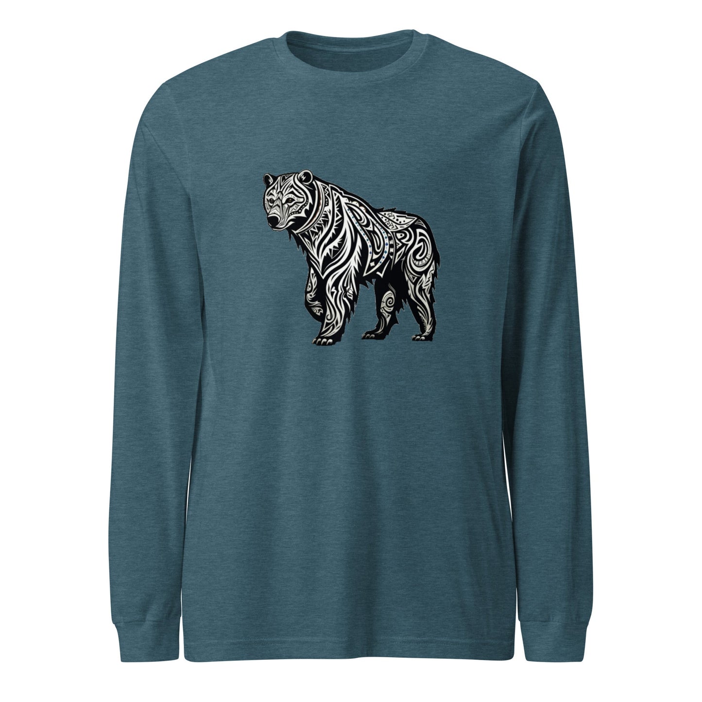 Mens Full Tribal Bear Long Sleeve Tee - Ruppy's Creations