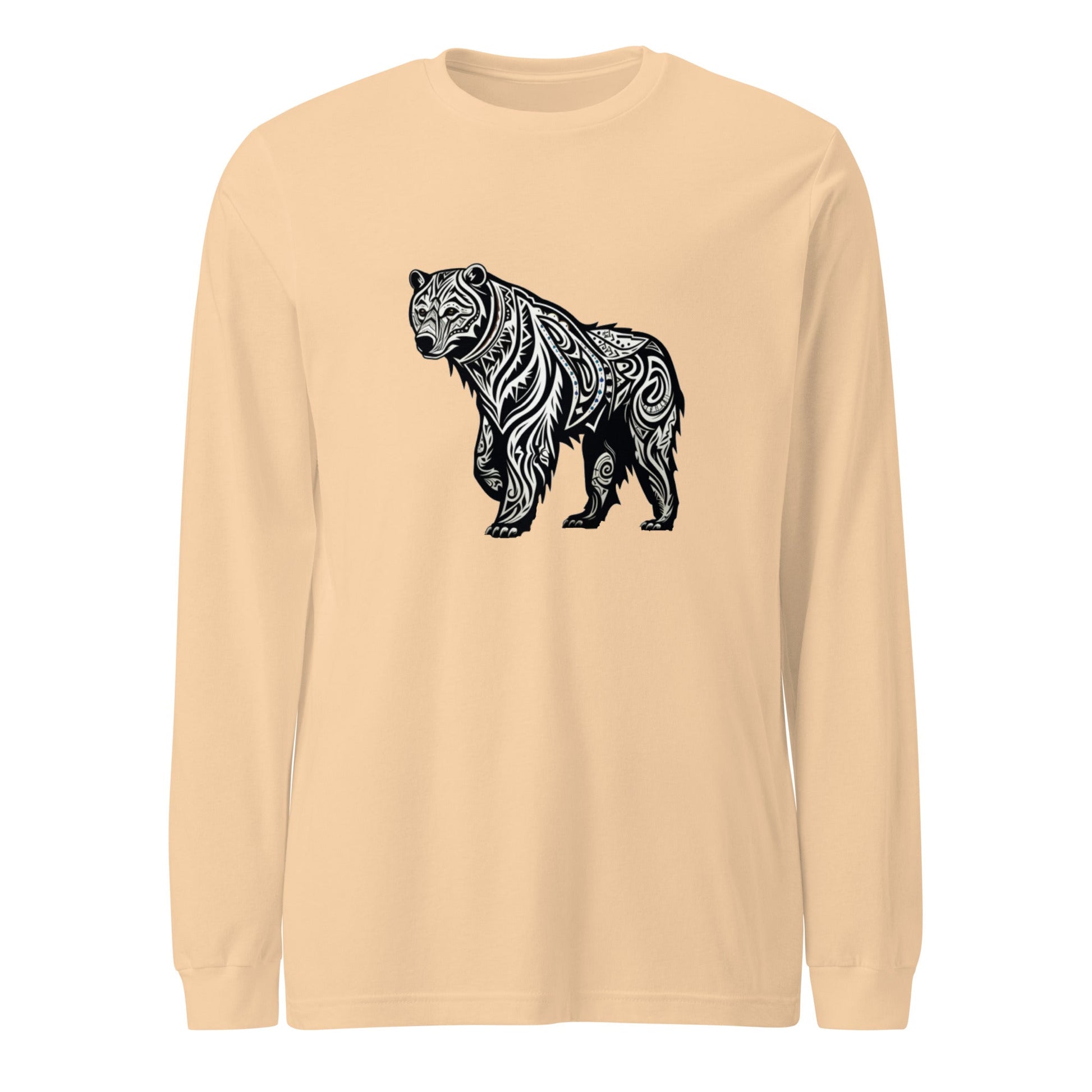 Mens Full Tribal Bear Long Sleeve Tee - Ruppy's Creations