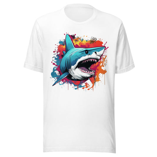 Men's Psychedelic Shark 100% Cotton T-shirt (sizes up to 4x) - Ruppy's Creations