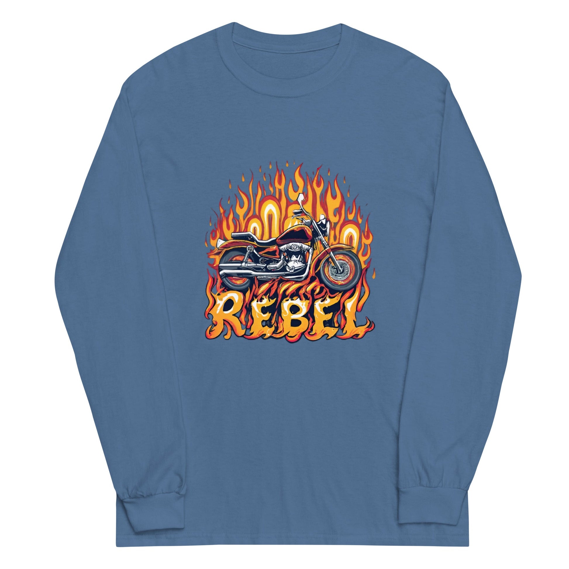 Motorcycle Rebel Men’s Long Sleeve Shirt - Ruppy's Creations