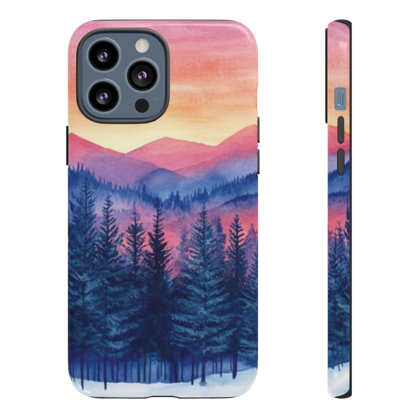 Mountain Winter Sunset Tough Cell Phone Case - Ruppy's Creations